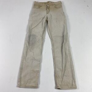Carhartt Pants Mens 30x34 Beige Relaxed Fit Canvas Carpenter Utility Workwear